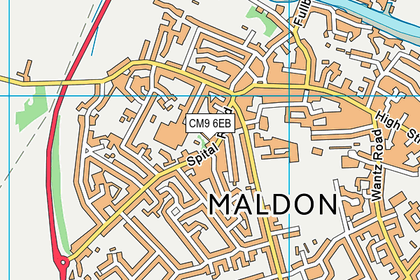 CM9 6EB map - OS VectorMap District (Ordnance Survey)