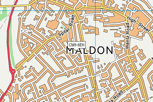 CM9 6EH map - OS VectorMap District (Ordnance Survey)