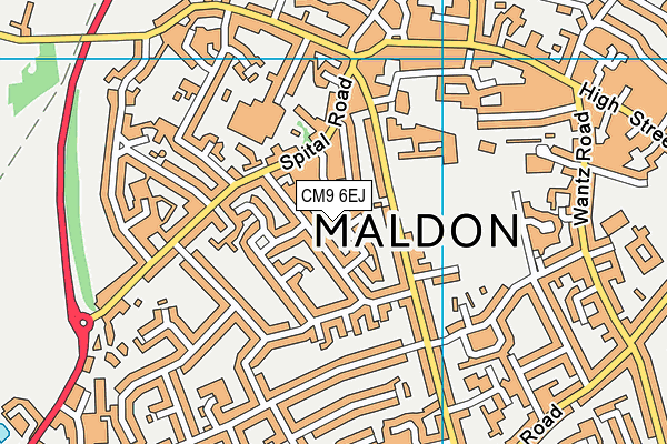 CM9 6EJ map - OS VectorMap District (Ordnance Survey)