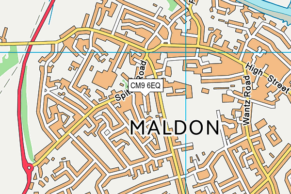 CM9 6EQ map - OS VectorMap District (Ordnance Survey)