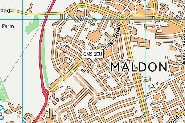 CM9 6EU map - OS VectorMap District (Ordnance Survey)