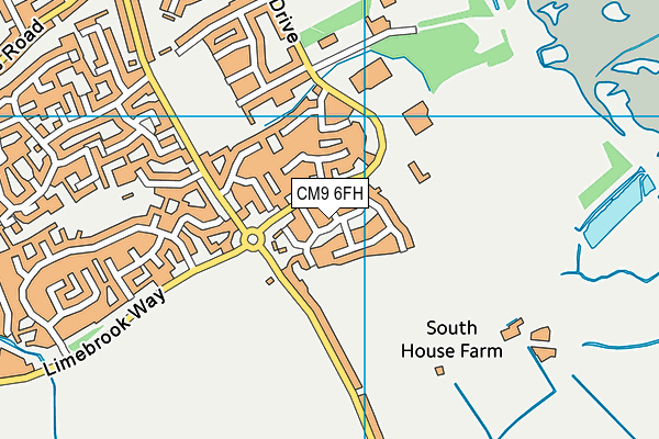 CM9 6FH map - OS VectorMap District (Ordnance Survey)