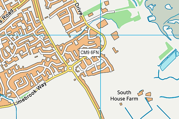 CM9 6FN map - OS VectorMap District (Ordnance Survey)