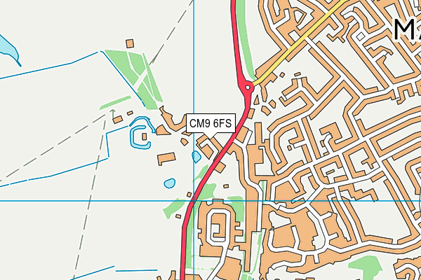 CM9 6FS map - OS VectorMap District (Ordnance Survey)