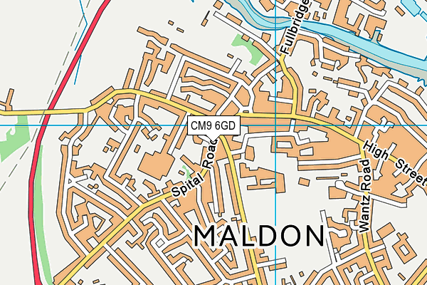 CM9 6GD map - OS VectorMap District (Ordnance Survey)