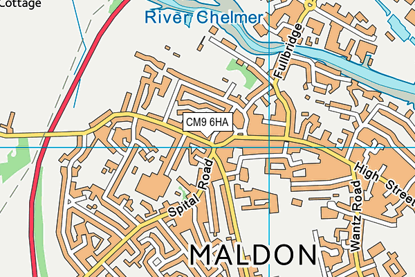 CM9 6HA map - OS VectorMap District (Ordnance Survey)