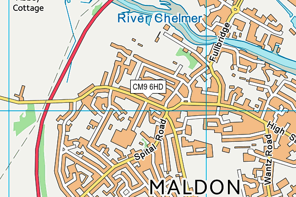 CM9 6HD map - OS VectorMap District (Ordnance Survey)