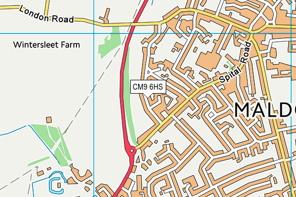 CM9 6HS map - OS VectorMap District (Ordnance Survey)