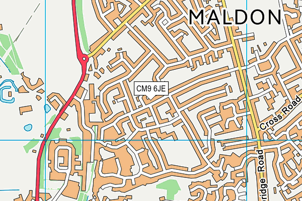 CM9 6JE map - OS VectorMap District (Ordnance Survey)