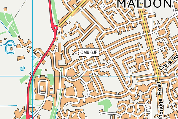 CM9 6JF map - OS VectorMap District (Ordnance Survey)