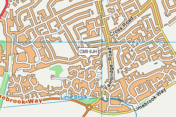 CM9 6JH map - OS VectorMap District (Ordnance Survey)