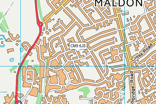 CM9 6JS map - OS VectorMap District (Ordnance Survey)