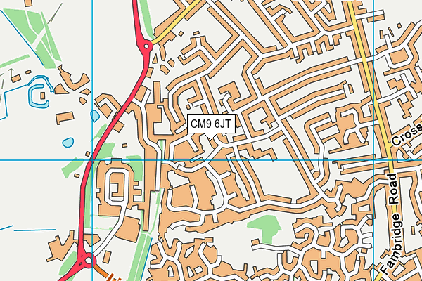 CM9 6JT map - OS VectorMap District (Ordnance Survey)