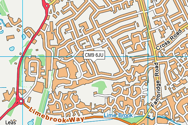 CM9 6JU map - OS VectorMap District (Ordnance Survey)
