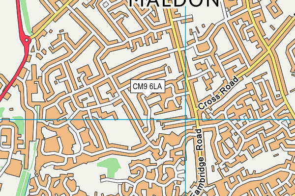 CM9 6LA map - OS VectorMap District (Ordnance Survey)