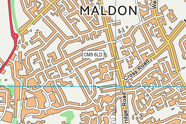 CM9 6LD map - OS VectorMap District (Ordnance Survey)
