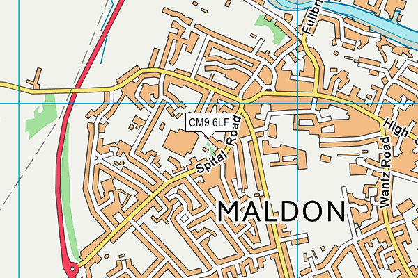 CM9 6LF map - OS VectorMap District (Ordnance Survey)