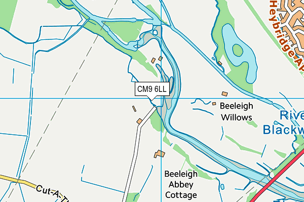 CM9 6LL map - OS VectorMap District (Ordnance Survey)