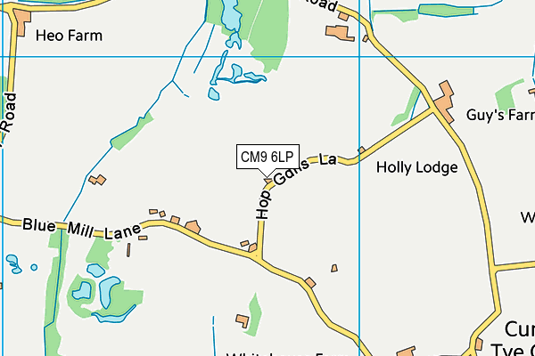 CM9 6LP map - OS VectorMap District (Ordnance Survey)
