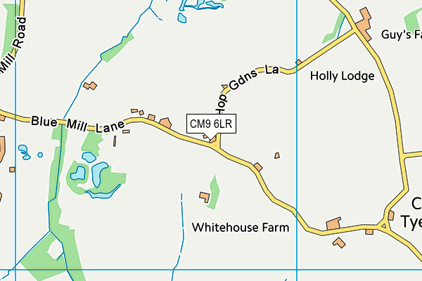 CM9 6LR map - OS VectorMap District (Ordnance Survey)