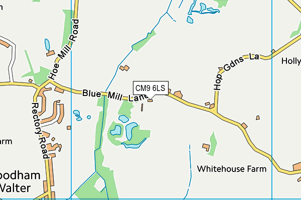 CM9 6LS map - OS VectorMap District (Ordnance Survey)