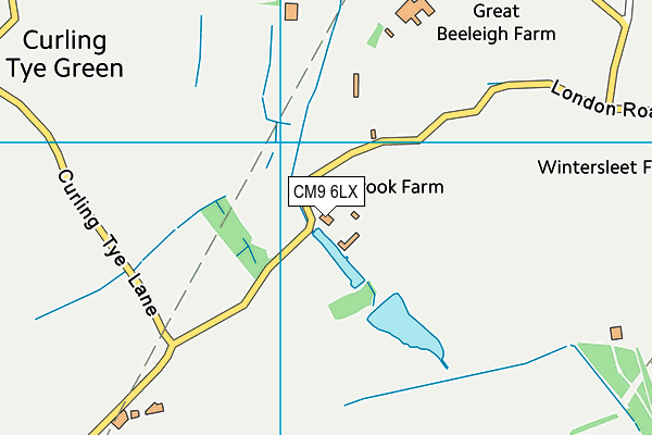 CM9 6LX map - OS VectorMap District (Ordnance Survey)