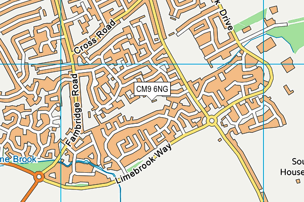 CM9 6NG map - OS VectorMap District (Ordnance Survey)