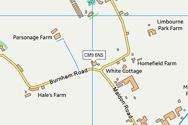 CM9 6NS map - OS VectorMap District (Ordnance Survey)