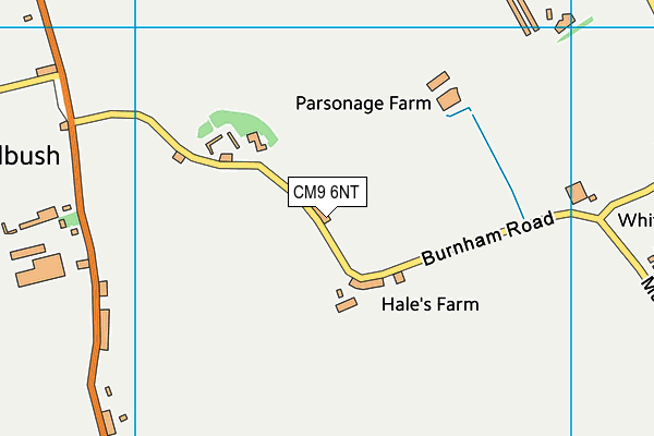 CM9 6NT map - OS VectorMap District (Ordnance Survey)