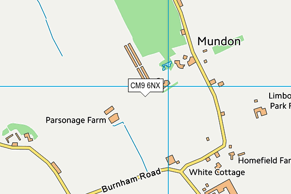 CM9 6NX map - OS VectorMap District (Ordnance Survey)