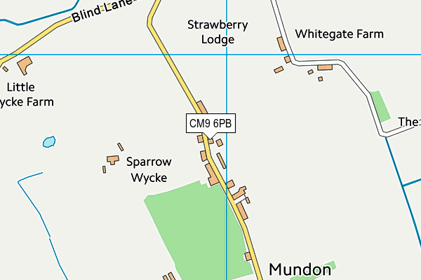 CM9 6PB map - OS VectorMap District (Ordnance Survey)