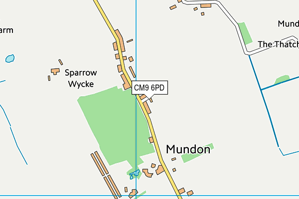 CM9 6PD map - OS VectorMap District (Ordnance Survey)