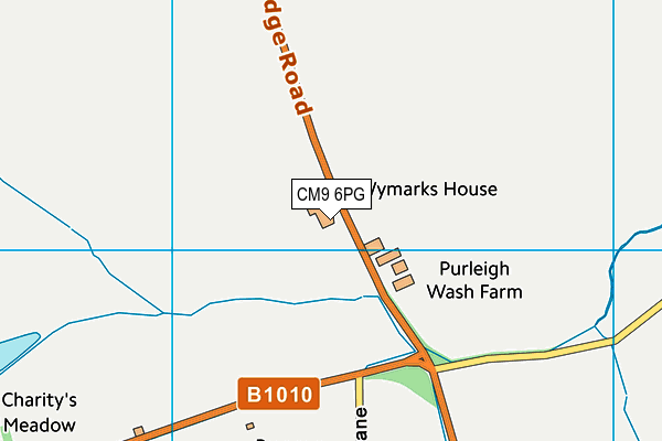 CM9 6PG map - OS VectorMap District (Ordnance Survey)