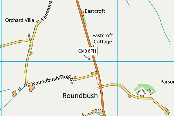 CM9 6PH map - OS VectorMap District (Ordnance Survey)