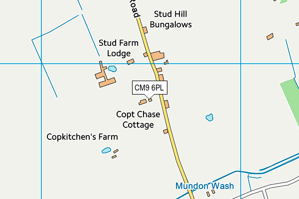 CM9 6PL map - OS VectorMap District (Ordnance Survey)