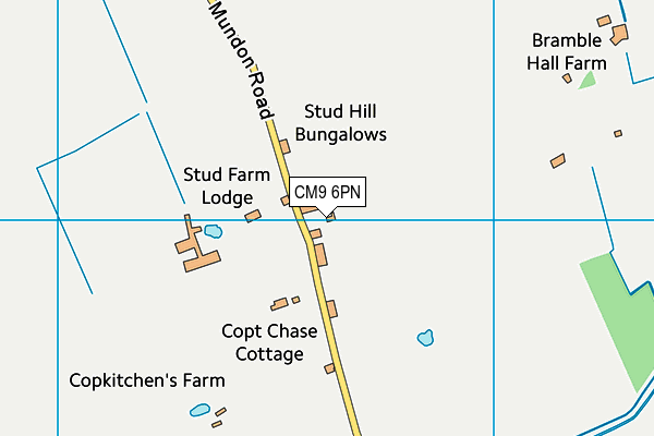 CM9 6PN map - OS VectorMap District (Ordnance Survey)