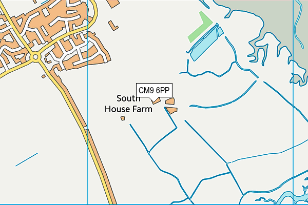 CM9 6PP map - OS VectorMap District (Ordnance Survey)