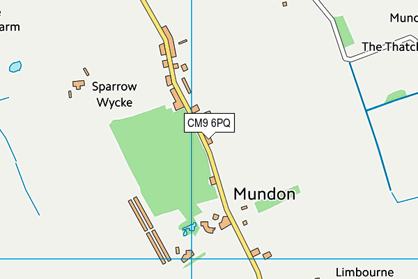 CM9 6PQ map - OS VectorMap District (Ordnance Survey)