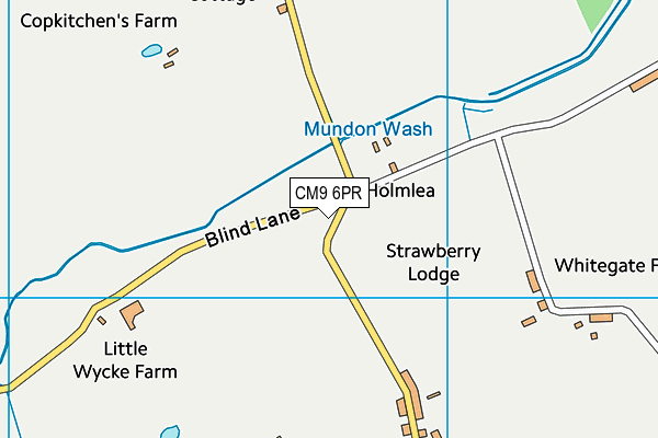 CM9 6PR map - OS VectorMap District (Ordnance Survey)