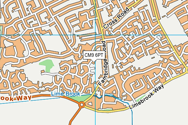 CM9 6PT map - OS VectorMap District (Ordnance Survey)