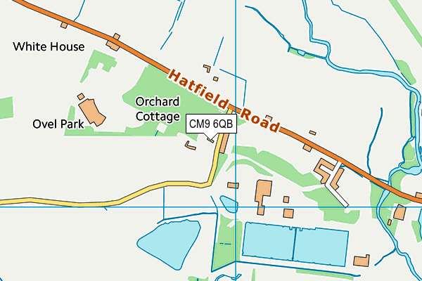 CM9 6QB map - OS VectorMap District (Ordnance Survey)