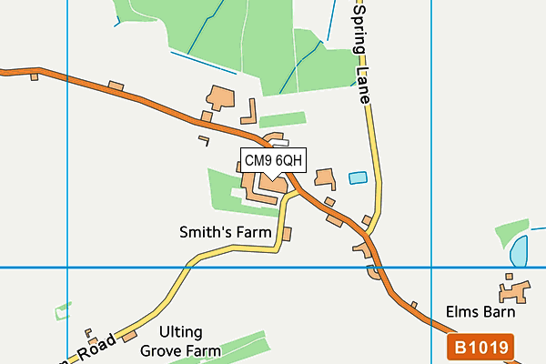 CM9 6QH map - OS VectorMap District (Ordnance Survey)