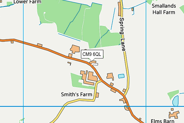 CM9 6QL map - OS VectorMap District (Ordnance Survey)