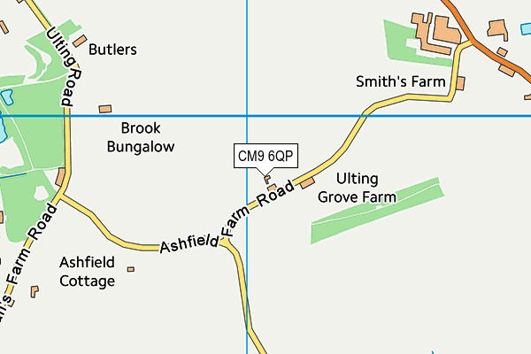 CM9 6QP map - OS VectorMap District (Ordnance Survey)