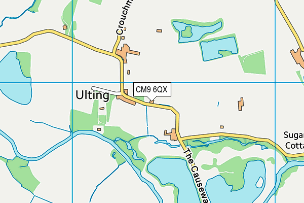 CM9 6QX map - OS VectorMap District (Ordnance Survey)