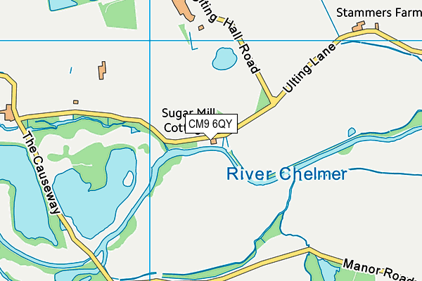 CM9 6QY map - OS VectorMap District (Ordnance Survey)