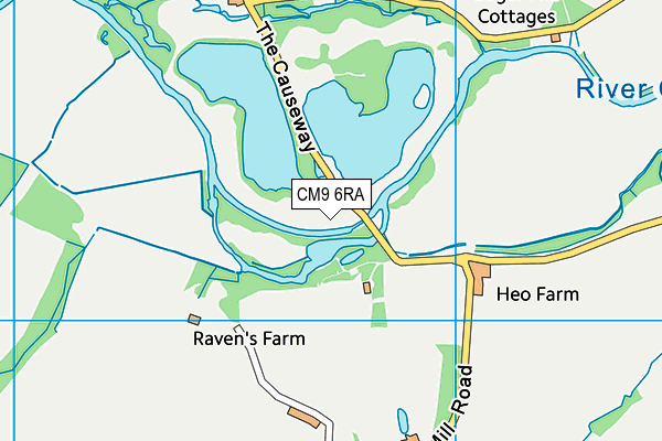 CM9 6RA map - OS VectorMap District (Ordnance Survey)