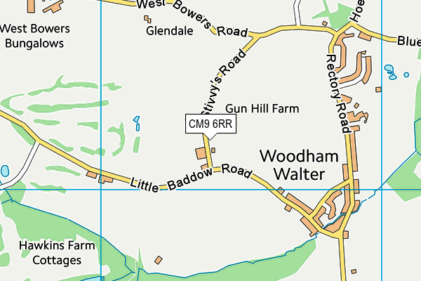 CM9 6RR map - OS VectorMap District (Ordnance Survey)