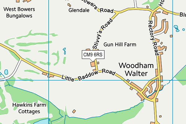 CM9 6RS map - OS VectorMap District (Ordnance Survey)