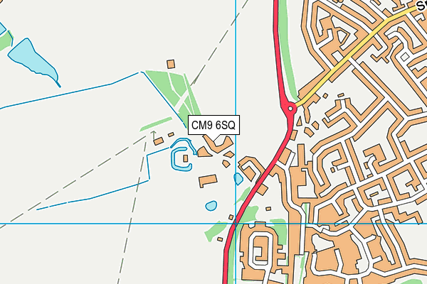 CM9 6SQ map - OS VectorMap District (Ordnance Survey)